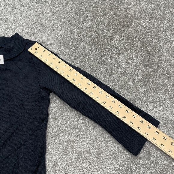Loft Pullover Sweater Womens Medium Navy Crew Neck Relaxed Work Classic NWT New - Picture 9 of 10